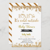 De koude buiten baby shower uitnodiging (Voorkant / Achterkant)