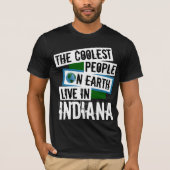 De koudste mensen op aarde leven in Indiana T-shirt (Voorkant)