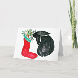 De kous van Kerstmis Feestdagen Kaart