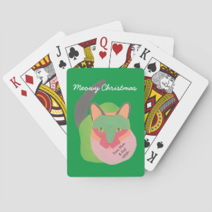 De kous van Kerstmis van Meowy stuffer Pokerkaarten