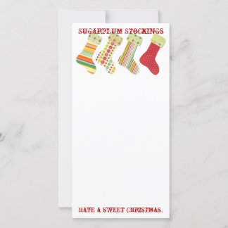 De Kousen van Sugarplum Feestdagenkaart