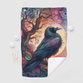 De Kraai Boom van het Leven Mandala Heidens Golfhanddoek (Insitu)