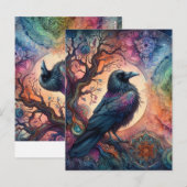 De Kraaiboom van het Leven Mandala Pagan Briefkaart (Voorkant / Achterkant)