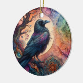 De Kraaiboom van het Leven Mandala Pagan Keramisch Ornament (Links)