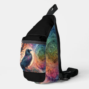 De Kraaiboom van het Leven Mandala Pagan Sling Bag