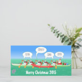 De Kraanbalk van Kerstmis Feestdagenkaart (Staand voorkant)