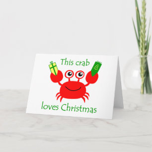 De Krab van Kerstmis Feestdagen Kaart