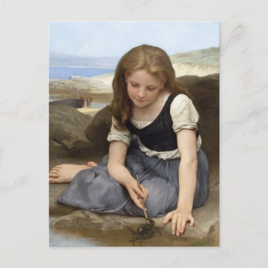 De krab van William-Adolphe Bouguereau Briefkaart (Voorkant)