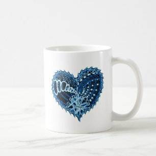 De Krabbel van de Brand van het hart Koffiemok