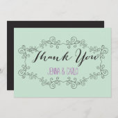 de krabbel werveling dankt u bedankkaart (Voorkant / Achterkant)