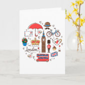 De Krabbels van Londen Kaart (Gele Bloem)