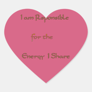 De kracht binnenin: energie is belangrijk hart sticker