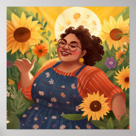 De kracht en de vreugde van een vrouw in Moonlight Poster