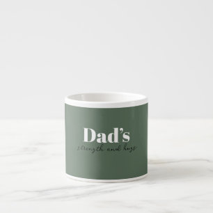 De kracht en knuffels van papa - Vaderdag Gift   Espresso Kop