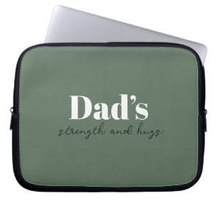 De kracht en knuffels van papa - Vaderdag Gift   Laptop Sleeve