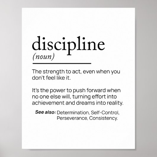 De kracht van discipline poster (Voorkant)