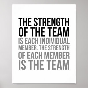 De kracht van het team is elk individueel lid poster