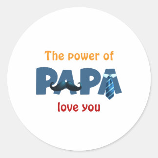 De kracht van papa ronde sticker