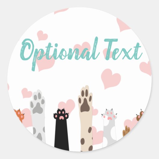 De kracht van poten ronde sticker (Voorkant)