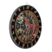 De kracht van Wolf inspireert focus en overwinning Dartbord (Voorkant Links)