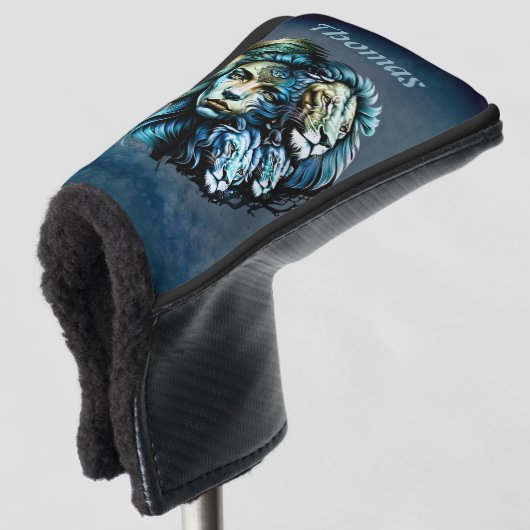 De krachtige Aanwezigheid van Leeuwen Golfheadcover (3/4 voorkant)