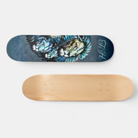 De krachtige Aanwezigheid van Leeuwen Skateboard (Horizontaal)
