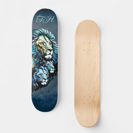 De krachtige Aanwezigheid van Leeuwen Skateboard (Voorkant)