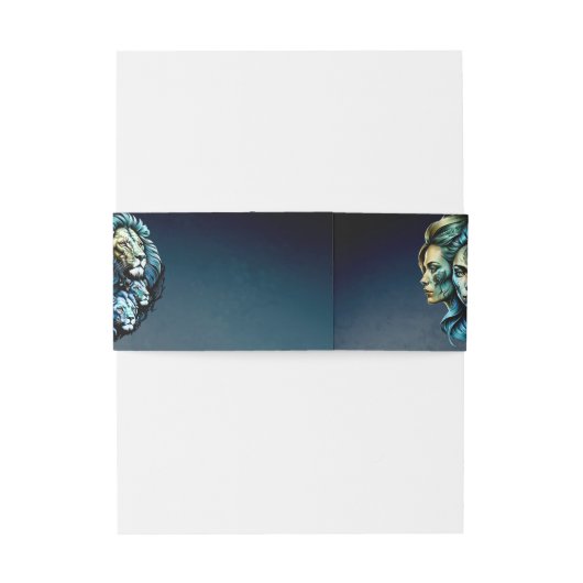 De krachtige Aanwezigheid van Leeuwen Uitnodigingen Wikkel (Achterkant Voorbeeld)