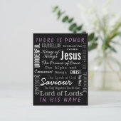 De krachtige naam van Jezus Christelijk Briefkaart (Staand voorkant)