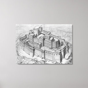 De Krak des Chevaliers, wederopbouw Canvas Afdruk
