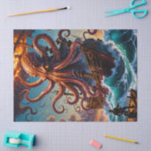 De Kraken Zee Monster Decoupage Tissuepapier (Craft)