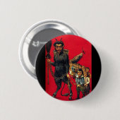 De Krampus Ronde Button 5,7 Cm (Voorkant /achterkant)