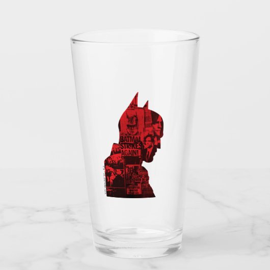 De krant Batman Silhouette Glas (Voorkant)
