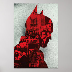 De krant Batman Silhouette Poster