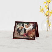 De Kras van de kip Kaart (Gele Bloem)