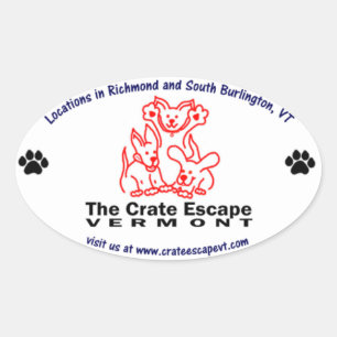 De krat ontsnapping ovale Sticker