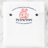 De krat ontsnapping ovale Sticker (Tas)