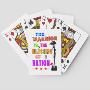 De krijger is de zegen van een natie pokerkaarten