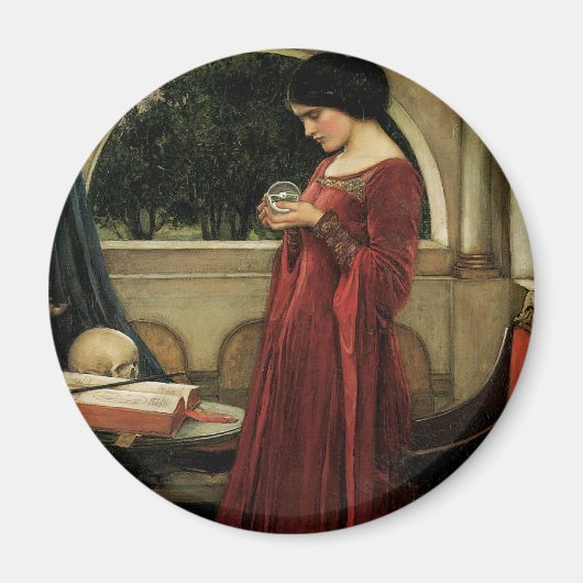 De Kristallen Bol van John William Waterhouse Magneet (Voorkant)