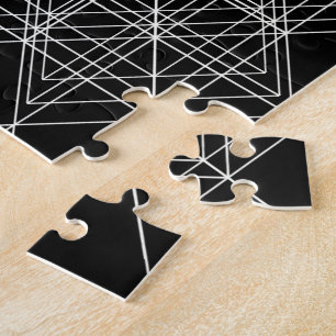 De kristaltempel-gesacrode meetkunde legpuzzel