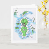 De Krokodil van de verjaardag Kaart (Gele Bloem)