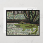 De krokodille Walk Briefkaart (Voorkant / Achterkant)