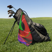 De kromme van de slag met lichte overlapping rood  golfhanddoek (Groen)