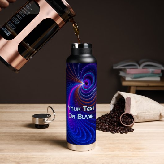 De Kromming van de Ruimte Waterfles (Koffie (Gedraaid) )