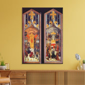 De kroning van David en Louis XII 1501 Canvas Afdruk (Insitu (Woonkamer))