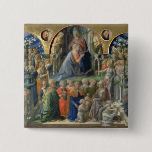 De kroning van de maagd, 1441-7 (tempera op p vierkante button 5,1 cm