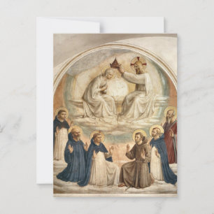 De kroning van de Maagd door Fra Angelico Briefkaart