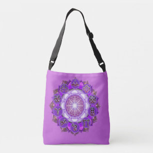 De Kroon Chakra kunst Crossbody Tas