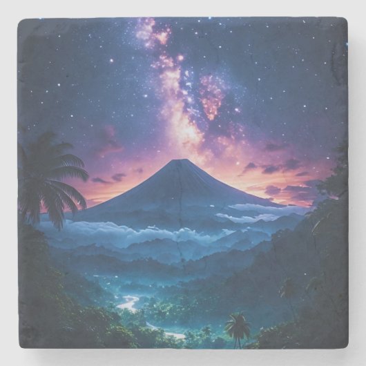 De kroon van de Javaanse lucht Stenen Onderzetter (Voorkant)