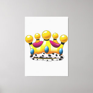 De kroon van de koning canvas afdruk
